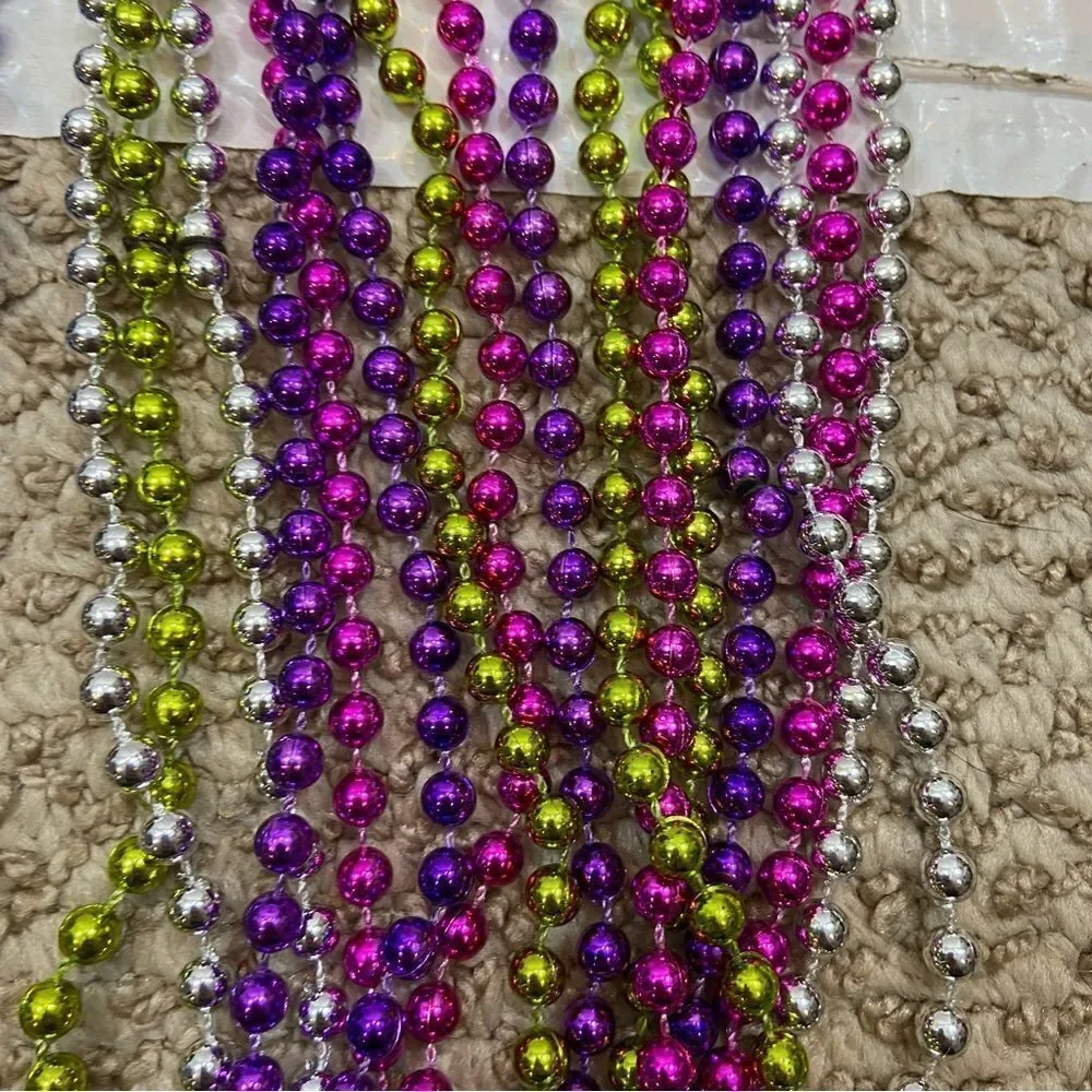 3 Packs Brand New Metallic Bead Necklaces 8‎ Per Pack